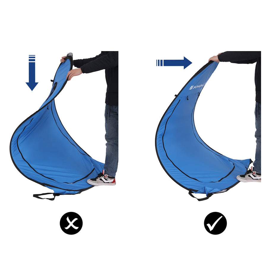 Portable Pop-Up Tent – Fabric – Blue – Dressing Room Privacy Shelter for Outdoor Use