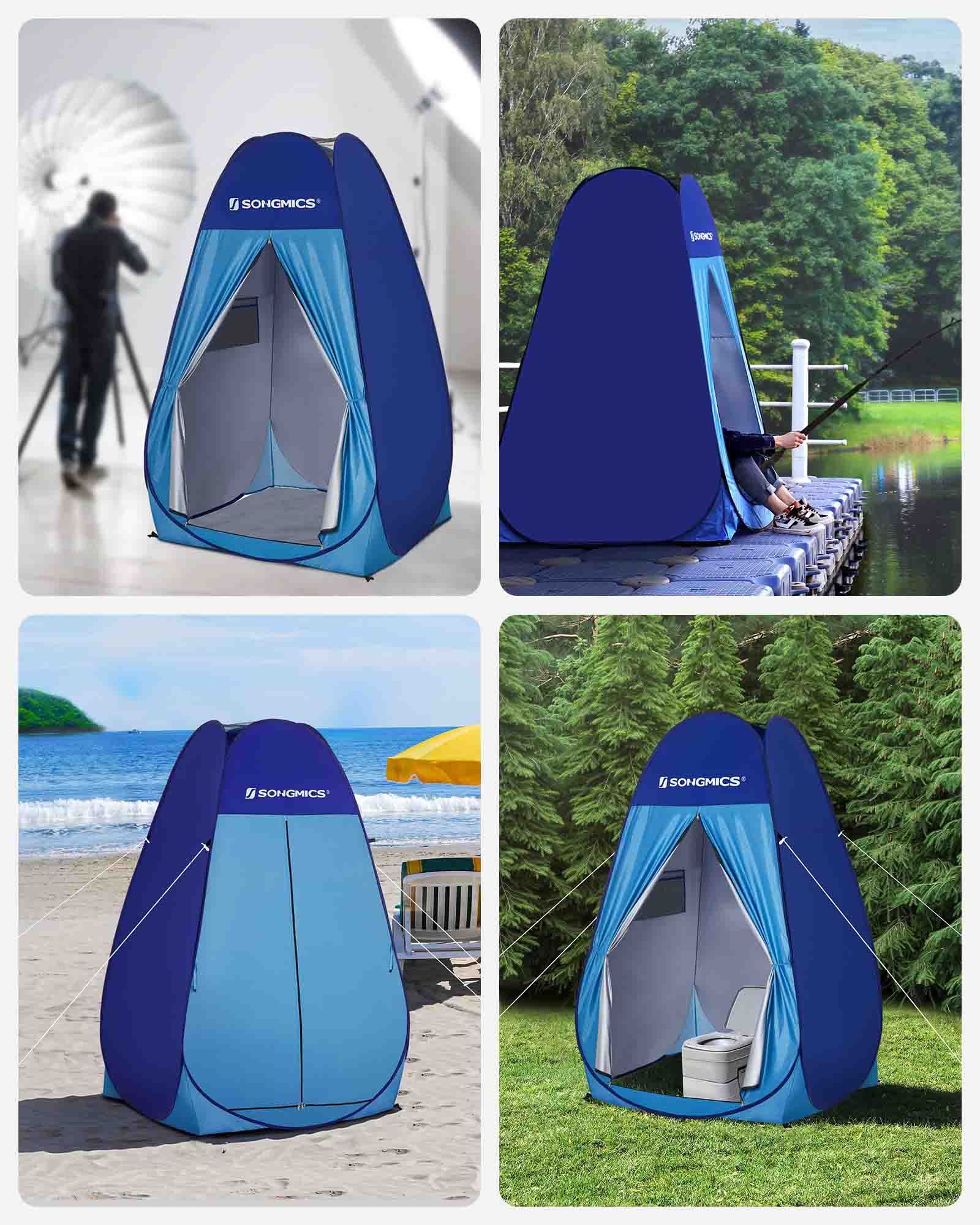 Privacy Tent – Portable Fabric – Blue – Pop-Up Design for Outdoor Use