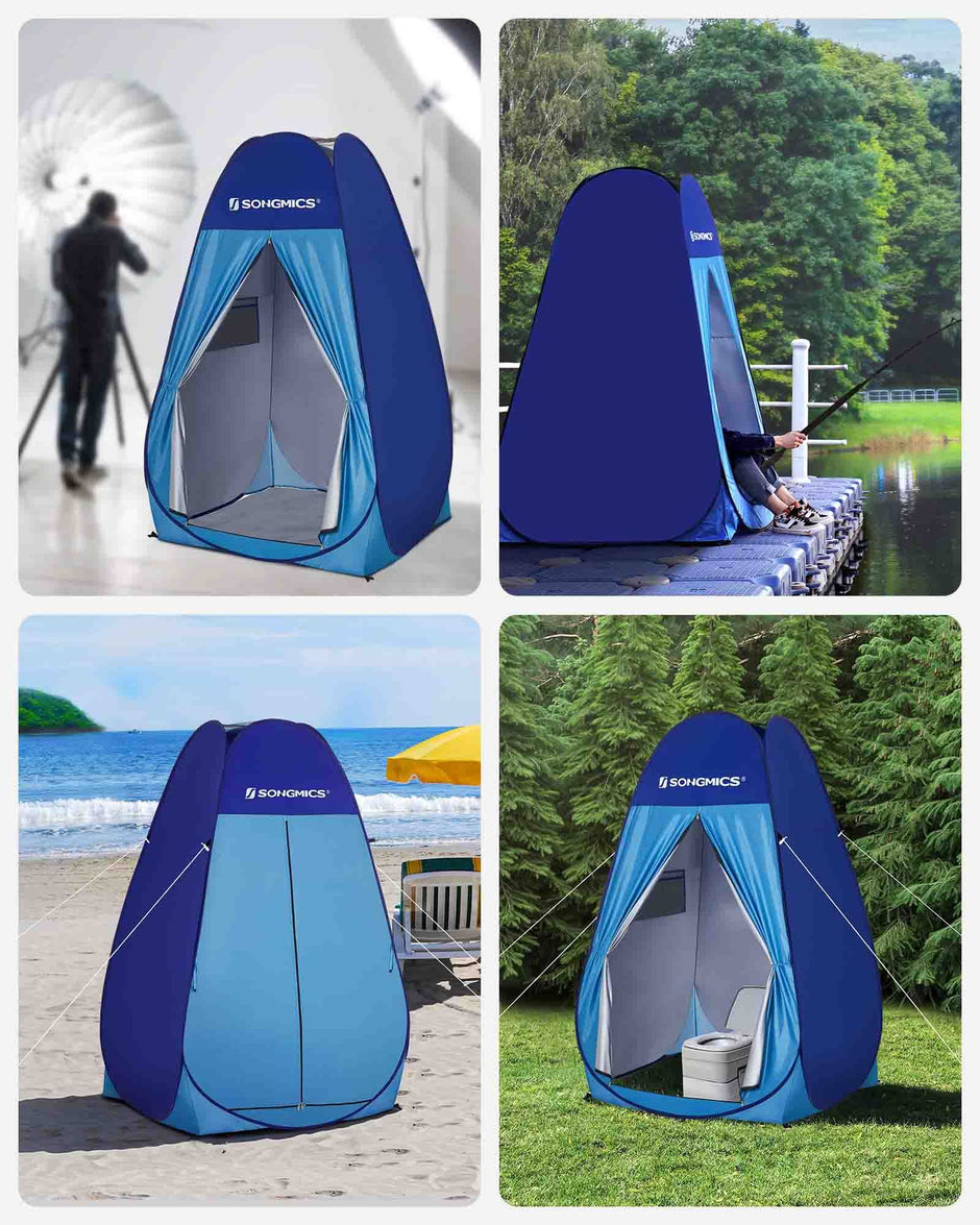 Privacy Tent – Portable Fabric – Blue – Pop-Up Design for Outdoor Use