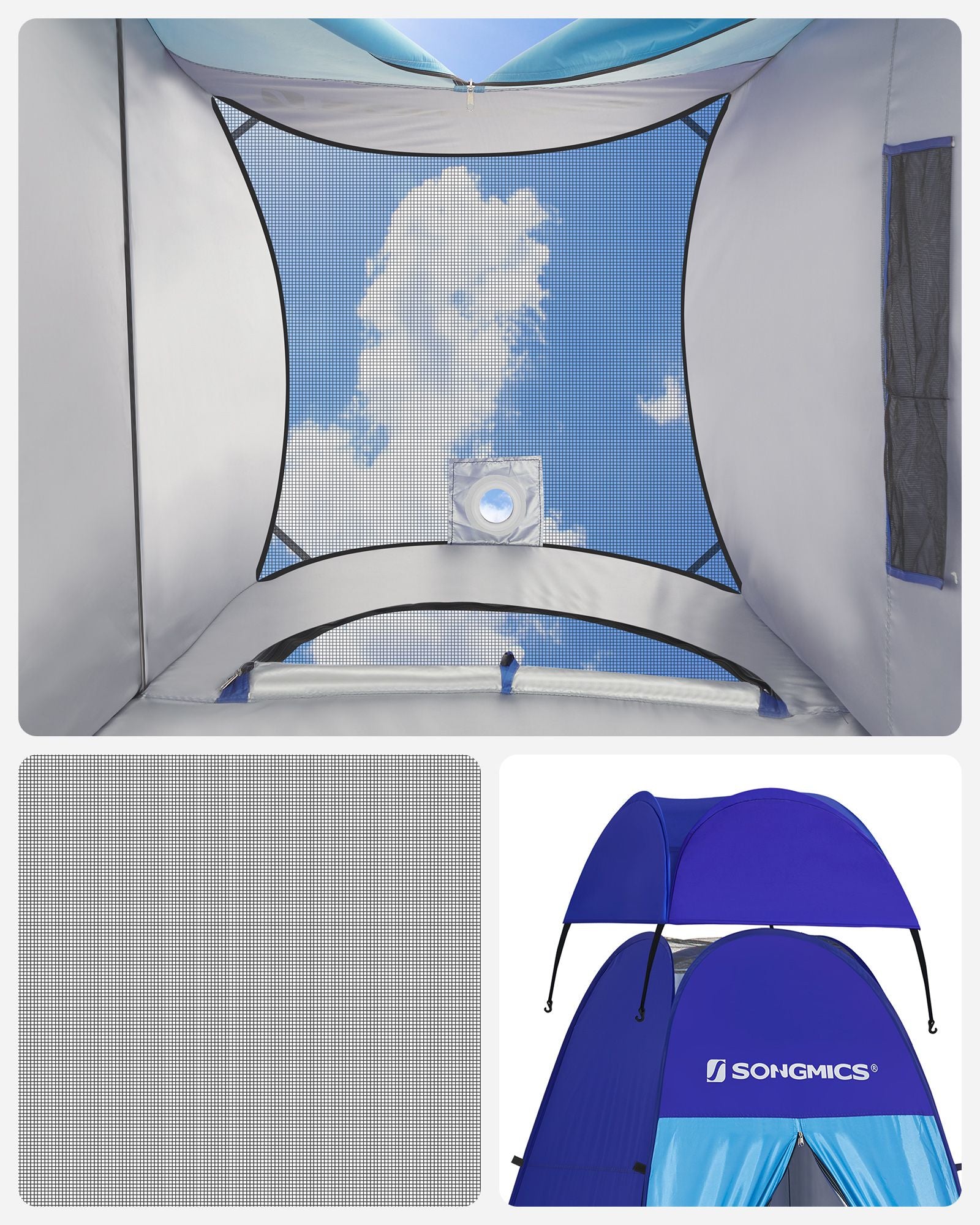 Privacy Tent – Portable Fabric – Blue – Pop-Up Design for Outdoor Use