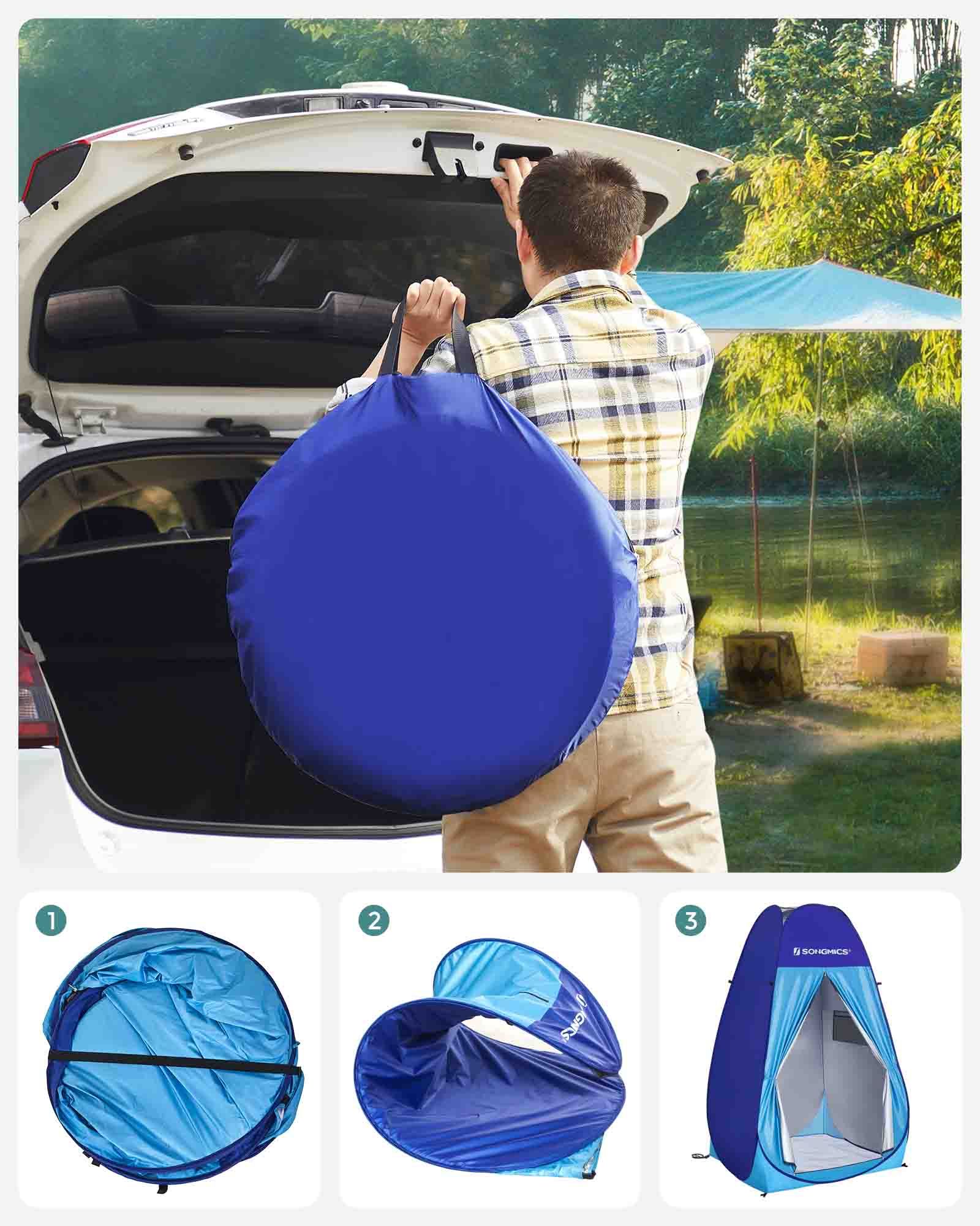 Privacy Tent – Portable Fabric – Blue – Pop-Up Design for Outdoor Use