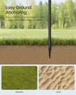 Garden Parasol – Fabric – Blue – UPF 50+ Sun Protection with Adjustable Height and Double-Side Tilt