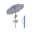 Garden Parasol – Fabric – Blue – UPF 50+ Sun Protection with Adjustable Height and Double-Side Tilt