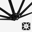 Large Cantilever Parasol – Fabric – Taupe – Offset Design with UPF 50+ Sun Protection and Crank Mechanism