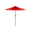 Patio Sun Umbrella – Polyester – Red – UV50+, Octagonal Canopy with Tilt and Crank Mechanism