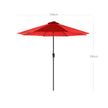 Patio Sun Umbrella – Polyester – Red – UV50+, Octagonal Canopy with Tilt and Crank Mechanism