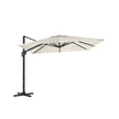 Cantilever Parasol – Fabric – Beige – 3 x 3 m, Offset Design, UPF 50+, 360° Rotation, Adjustable Tilt