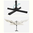 Cantilever Parasol – Fabric – Beige – 3 x 3 m, Offset Design, UPF 50+, 360° Rotation, Adjustable Tilt