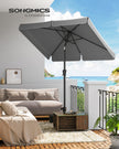 Patio Umbrella - 2 x 1.5m - Steel Frame - UPF 50+ - 30° Tilt in 2 Directions