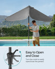 Patio Umbrella - 2 x 1.5m - Steel Frame - UPF 50+ - 30° Tilt in 2 Directions