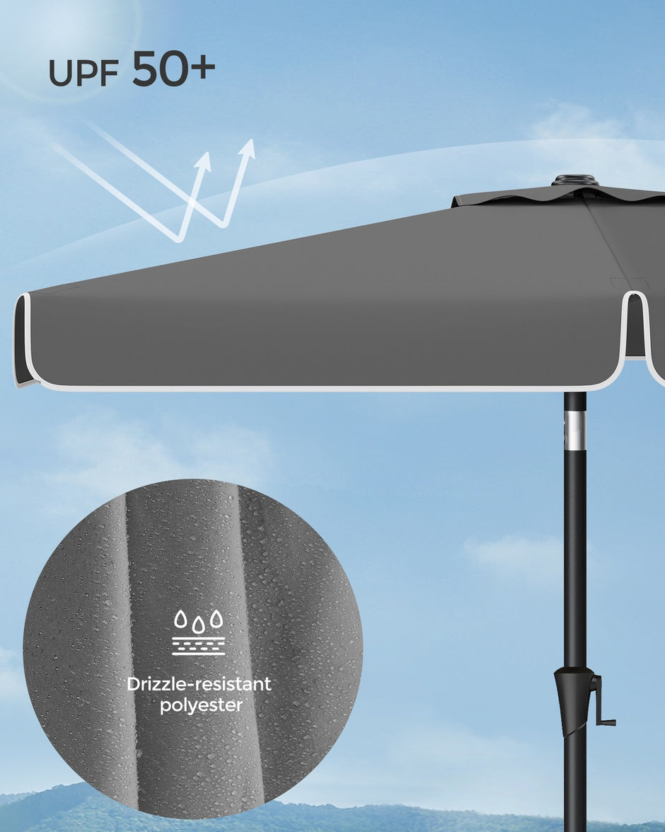 Patio Umbrella - 2 x 1.5m - Steel Frame - UPF 50+ - 30° Tilt in 2 Directions