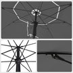 Beach Umbrella – Polyester – Grey – UPF 50+ Sun Protection with Tilt Mechanism