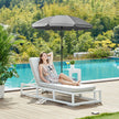 Beach Umbrella – Polyester – Taupe – Portable with UPF 50+ Sun Protection and Tilt Mechanism