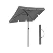 Rectangular Parasol – PA-Coated Canopy – Grey – UPF 50+ Protection with Tilting Feature