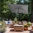 Rectangular Parasol – PA-Coated Canopy – Grey – UPF 50+ Protection with Tilting Feature