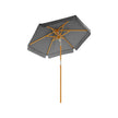 Wooden Patio Umbrella – Wood – Beige – UV Protection UPF 50+ with Tilt Feature
