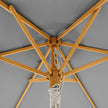 Wooden Patio Umbrella – Wood – Beige – UV Protection UPF 50+ with Tilt Feature