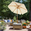 Garden Parasol – Wooden – Beige – 2m with UPF 50+ Protection and Tilt Feature