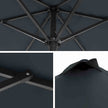 Adjustable Parasol Umbrella – Metal – Grey – 2 m with UPF 50+ Protection and Tiltable Feature