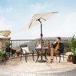 Parasol Umbrella – Metal – Grey – UPF 50+ Protection, Tiltable, 2 m