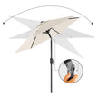 Parasol Umbrella – Metal – Grey – UPF 50+ Protection, Tiltable, 2 m