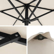 Parasol Umbrella – Metal – Grey – UPF 50+ Protection, Tiltable, 2 m