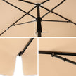 Rectangular Garden Parasol – Polyester – Taupe – UV50+ with Tilt Mechanism and Carry Bag