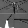 Rectangular Parasol – Polyester – Grey – Adjustable with Tilt Mechanism and Carry Bag