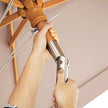 Rectangular Parasol – Wooden – Taupe – Tilt Mechanism for Patio and Balcony