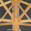 Adjustable Rectangular Parasol – Wood – Grey – Sun Protection with Tilt Mechanism