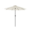Garden Parasol Umbrella – Polyester – Grey – UPF 50+, Octagonal Canopy with Tilt and Crank Mechanism