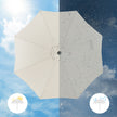 Garden Parasol Umbrella – Polyester – Grey – UPF 50+, Octagonal Canopy with Tilt and Crank Mechanism