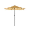 Garden Parasol Umbrella – Polyester – Grey – 2.7 m with Tilt and Crank Mechanism, UPF 50+