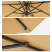 Garden Parasol Umbrella – Polyester – Grey – 2.7 m with Tilt and Crank Mechanism, UPF 50+