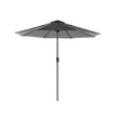 Garden Parasol Umbrella – Polyester – Grey – UPF 50+, Tilt and Crank Mechanism