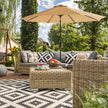 Patio Parasol – Polyester – Beige – Octagonal Canopy with Tilt and Crank Mechanism, UV50+ Sun Shade