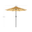 Patio Parasol – Polyester – Beige – Octagonal Canopy with Tilt and Crank Mechanism, UV50+ Sun Shade