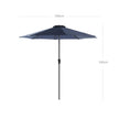 Parasol Umbrella – Polyester – Blue – UV50+, Octagonal Canopy, Tilt and Crank Mechanism