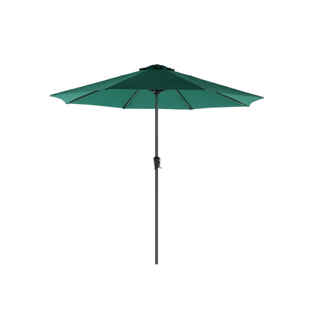 Adjustable Parasol Umbrella – Polyester – Green – UV50+, Tilt and Crank Mechanism, 300 cm Canopy