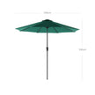 Adjustable Parasol Umbrella – Polyester – Green – UV50+, Tilt and Crank Mechanism, 300 cm Canopy