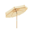 Garden Umbrella – Wooden – Taupe – Octagonal with Tilt Mechanism and Sun Protection