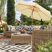Garden Umbrella – Wooden – Taupe – Octagonal with Tilt Mechanism and Sun Protection