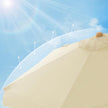 Garden Umbrella – Wooden – Taupe – Octagonal with Tilt Mechanism and Sun Protection