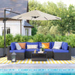 Cantilever Parasol – Fabric – Beige – 360° Rotation, Adjustable Tilt, UPF 50+ Protection