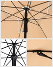 Beach Umbrella – Polyester – Blue – UV50+ Protection with Tilt Mechanism