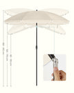 Beach Umbrella – Polyester – Blue – UPF 50+, Tilt Mechanism, Includes Carry Bag