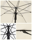 Beach Umbrella – Polyester – Blue – UPF 50+, Tilt Mechanism, Includes Carry Bag