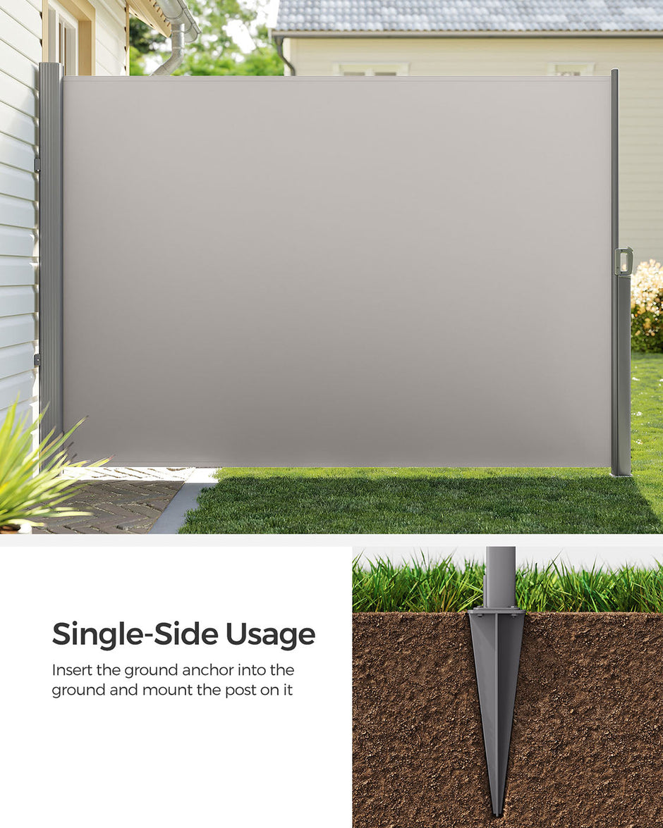 Metal Post Anchor – Steel – Grey – Drive-in Ground Anchor 46 x 11.5 x 11.5 cm