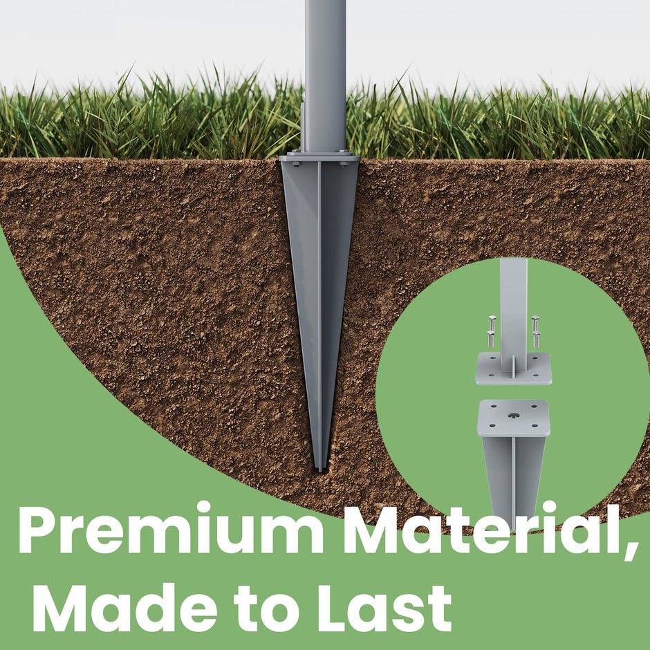 Ground Anchor – Aluminium – Grey – Compatible with Side Awnings