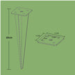 Ground Anchor – Aluminium – Grey – Compatible with Side Awnings